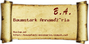 Baumstark Annamária névjegykártya