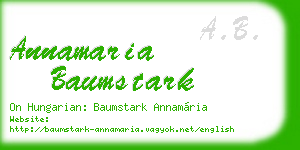 annamaria baumstark business card